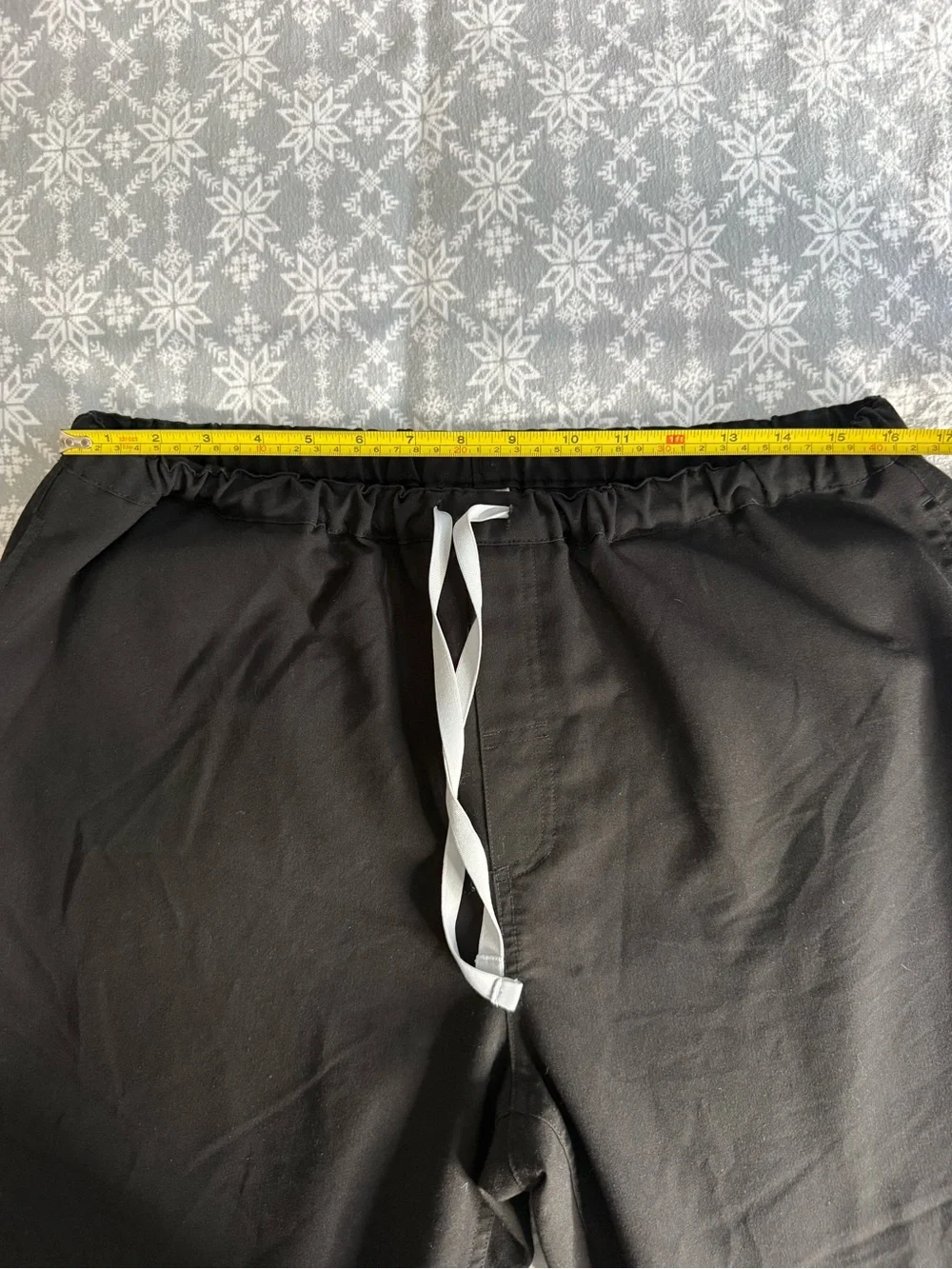 Figs Pisco Scrub Pants Men’s XL Short Straight-Leg Black Healthcare Uniform